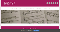 Desktop Screenshot of hawesmusic.com